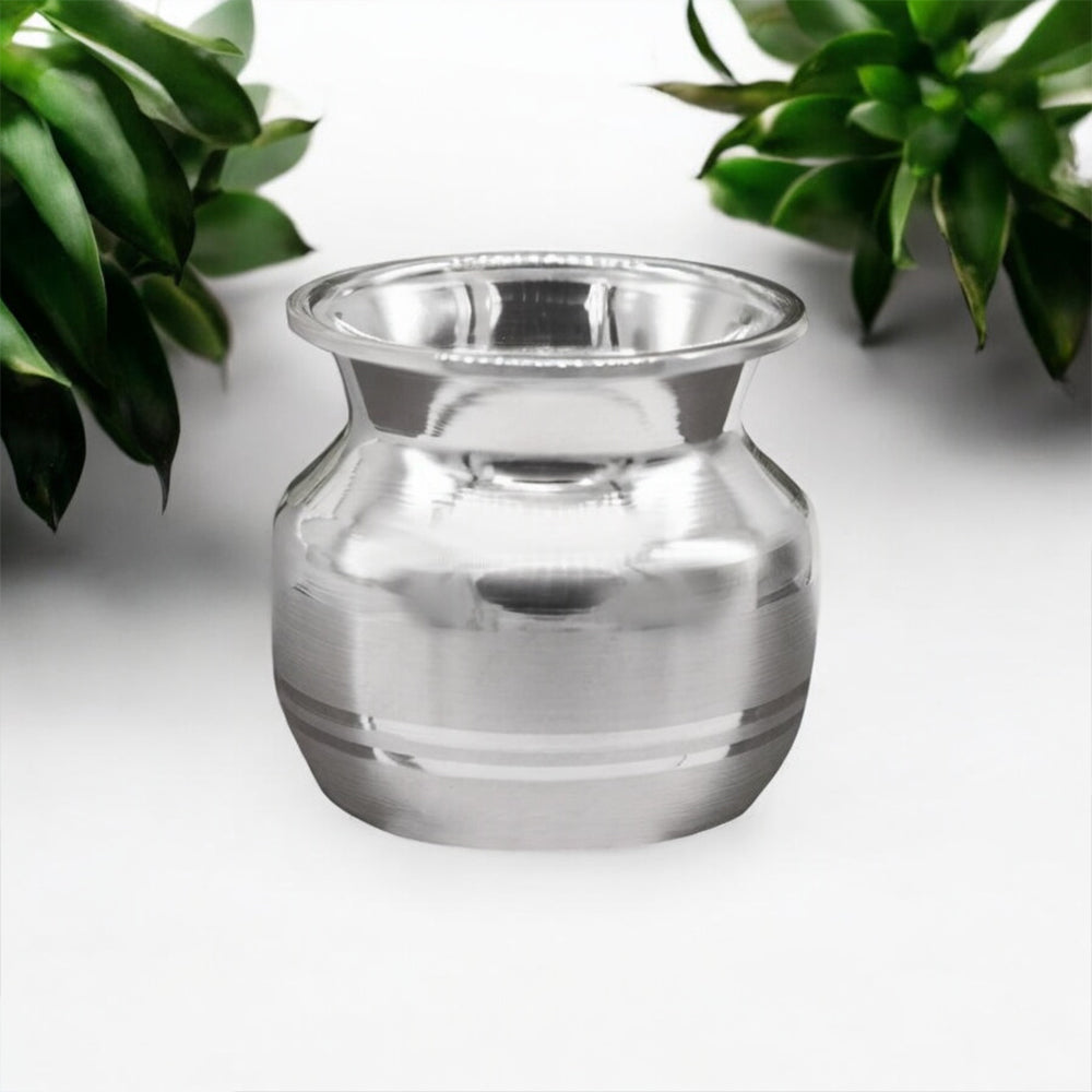 925 Silver Kalash with smooth finish – traditional sterling silver ritual vessel