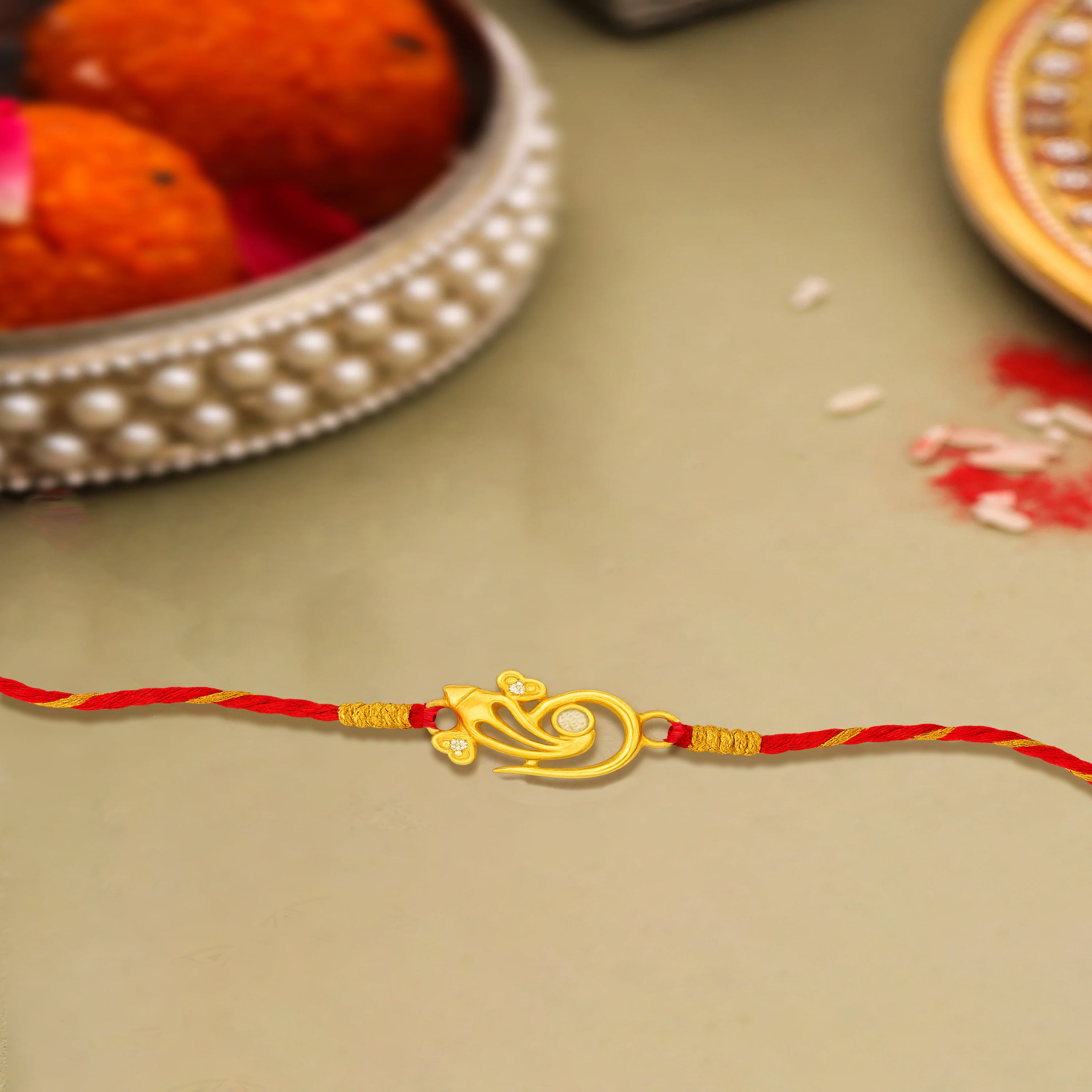 Silver rakhi for brother with Lord Ganesha – original silver rakhi design with price for Raksha Bandhan