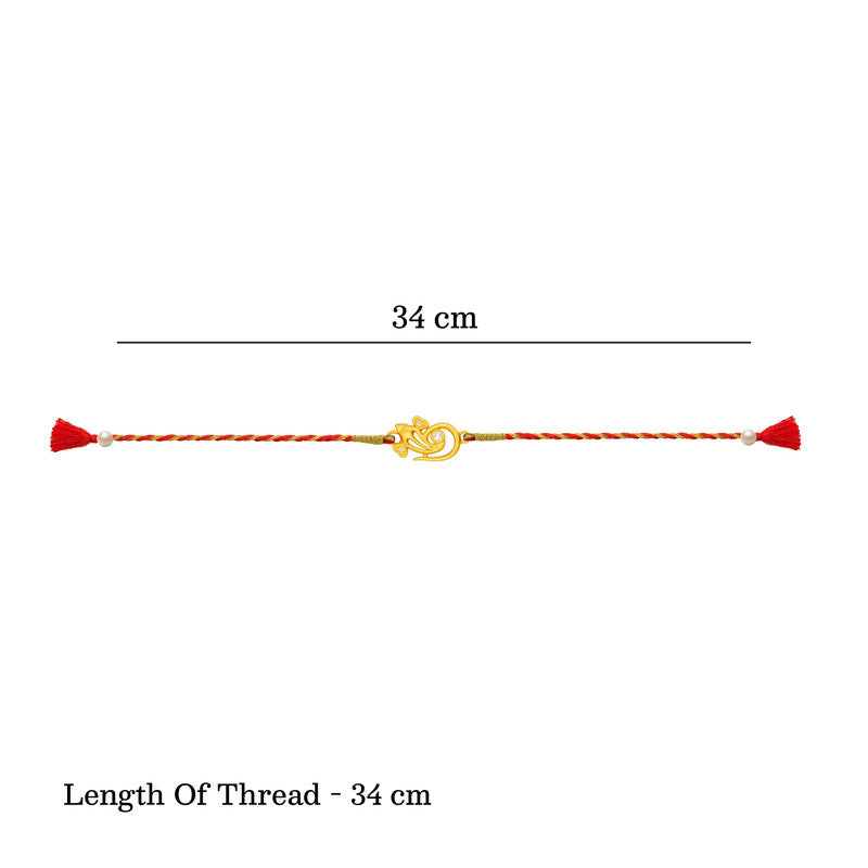 Silver Lord Ganesha rakhi For Brother