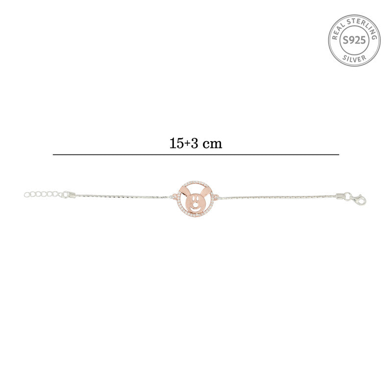 925 silver teddy rakhi bracelet for kids with adjustable size 15+3 cm – pure silver Raksha Bandhan gift
