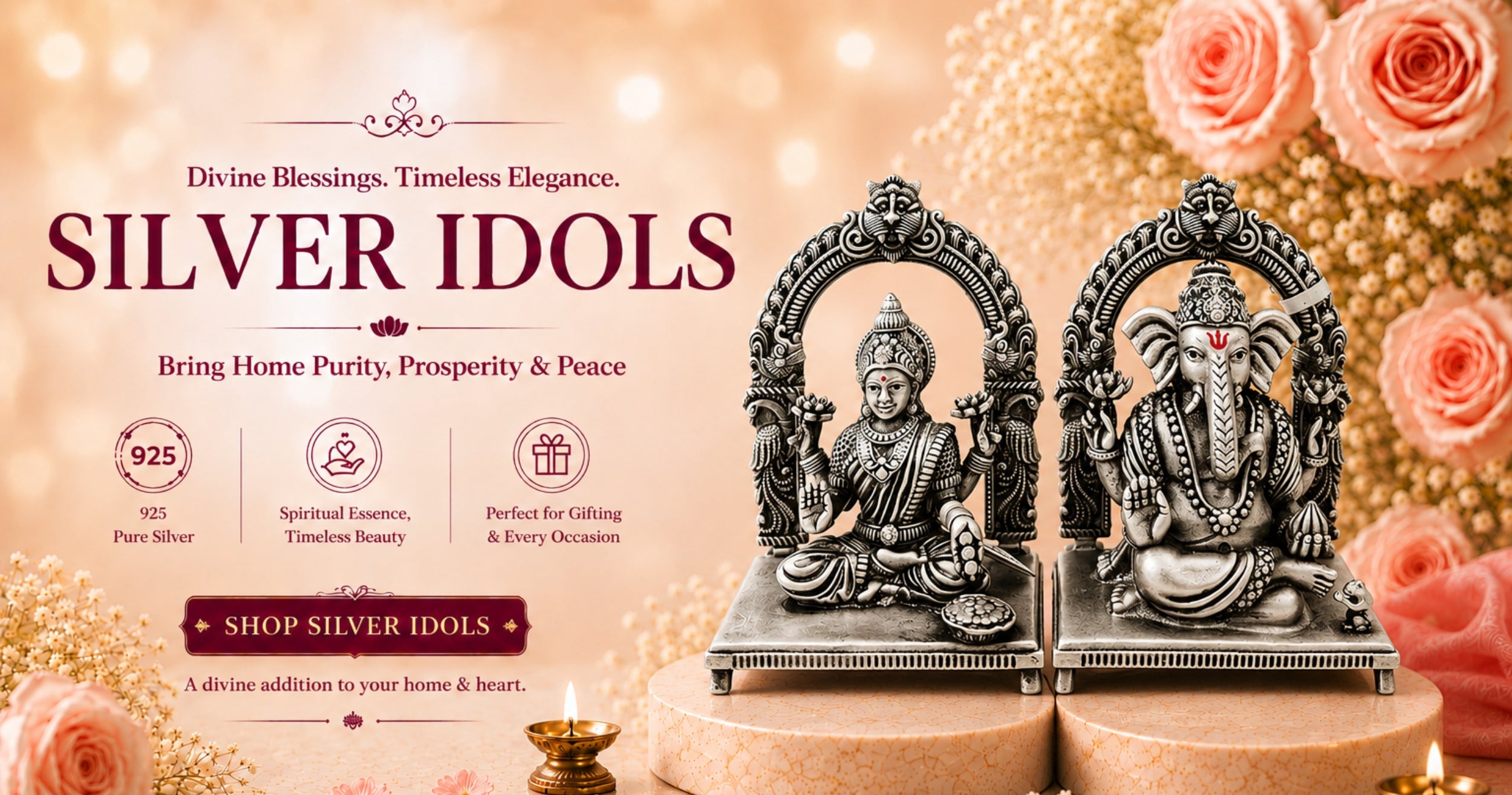 Silver idols bring home purity