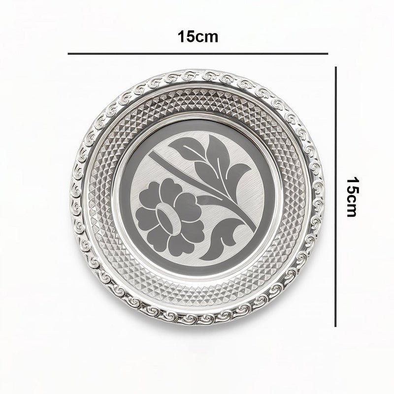 925 Silver Pooja Thali for Home Temple & Festivals