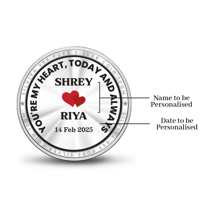 Infinity A Bond of Love Silver Coin – Personalized Design backside