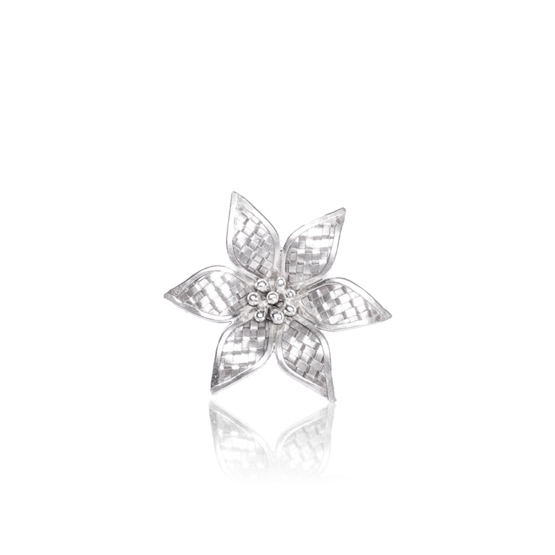 925 Silver Six Petals Antique Ring