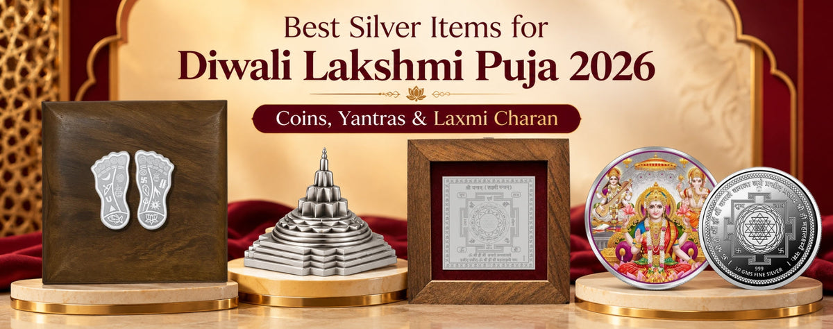 Best Silver Items for Diwali Lakshmi Puja 2026: Coins, Yantras & Laxmi Charan