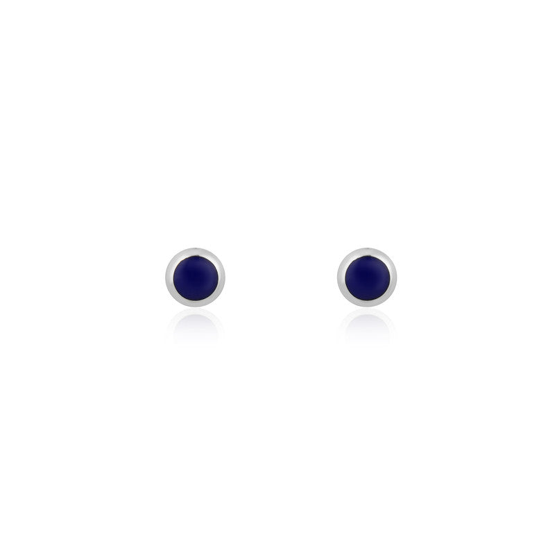 925 Silver Round Stud Earrings