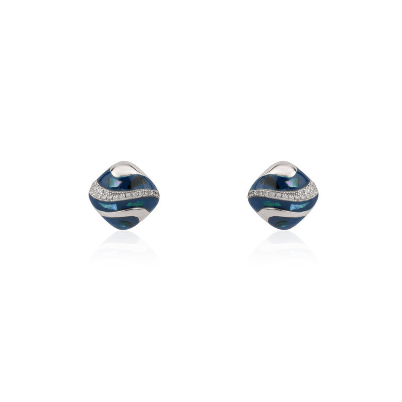 925 Silver Blue Topaz Stud Earrings