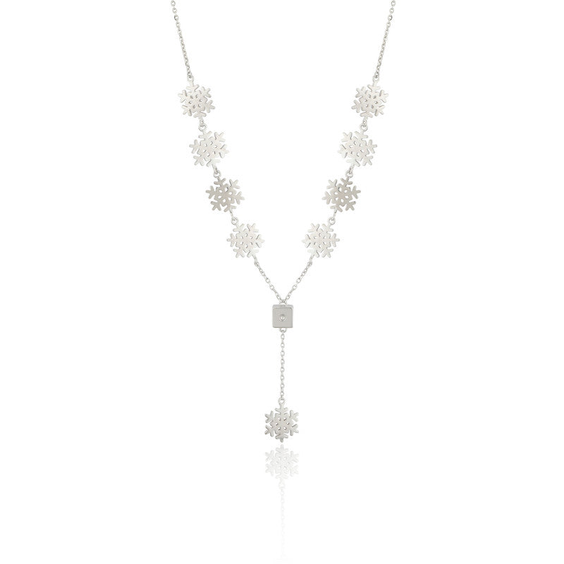 925 Silver Snowflake Pendant Necklace