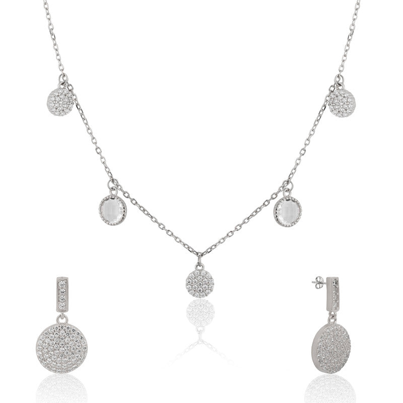 925 Silver Disc Pendant Necklace