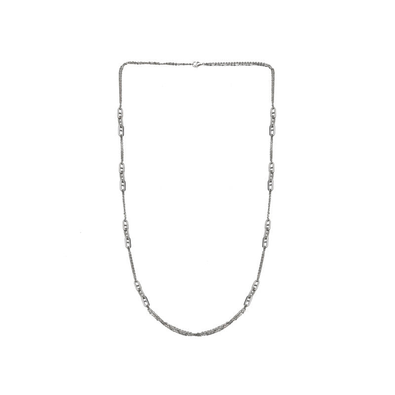 925 Silver Interlocking Cuboid Chain