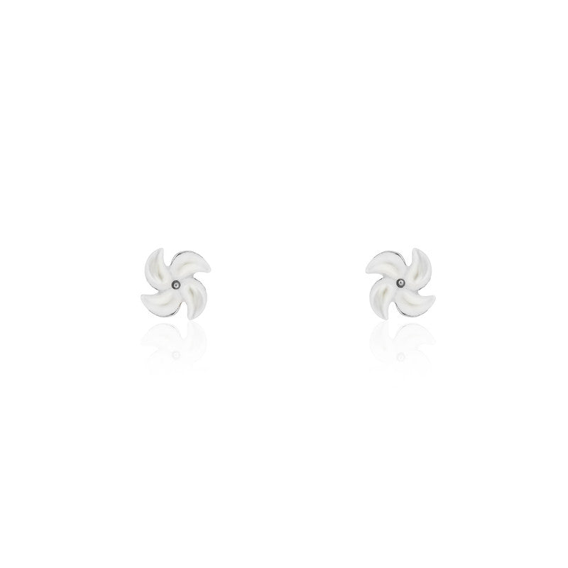 925 Silver Spinning Fan Earrings