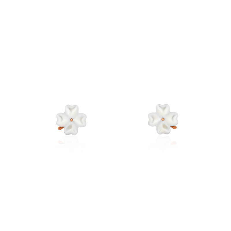 925 Silver Spinning Heart Stud Earrings