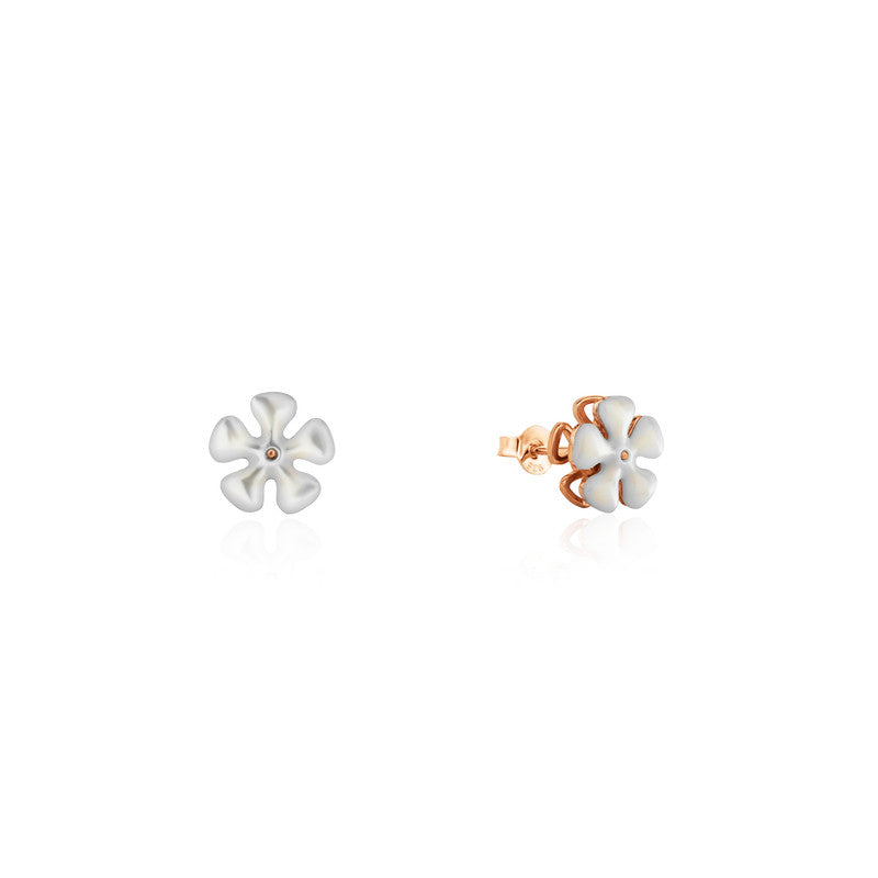 925 Silver Spinning Star Rose Gold Earrings