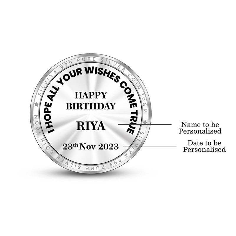 Express Your Love Round 999 Pure Silver Birthday Coin Gift