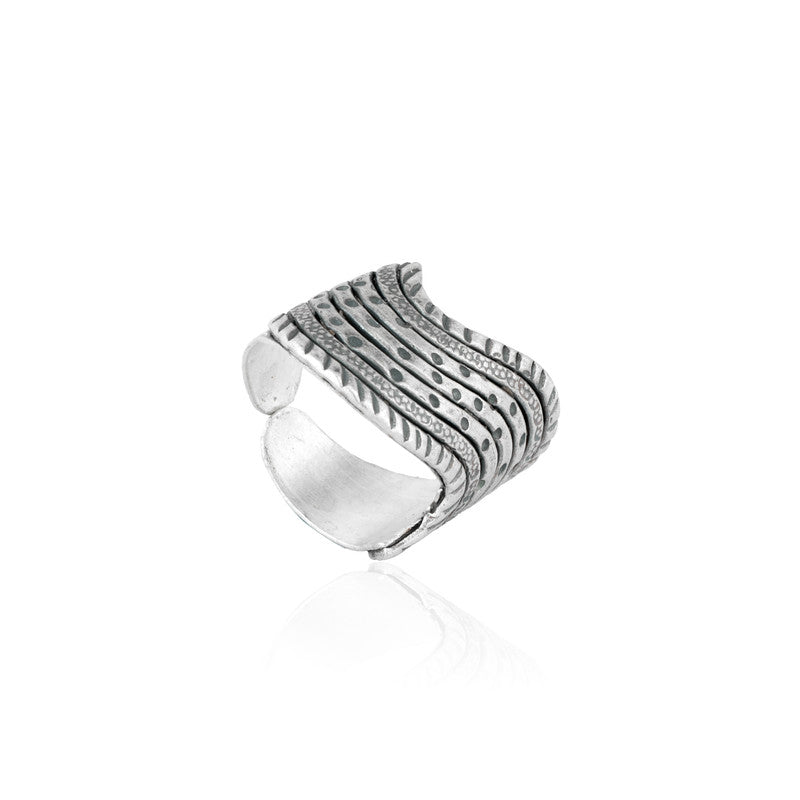 925 Silver Trendy S Shape Antique Ring