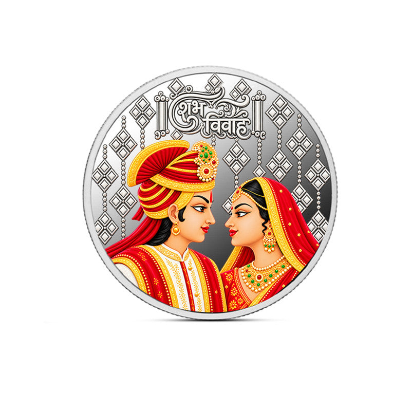 Wedding Anniversary 999 Pure Silver Coin With Gift Box