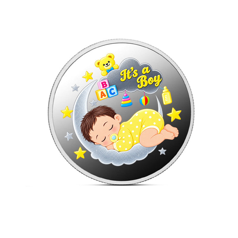New Born Baby Boy 999 Pure Silver Coin With Gift Box