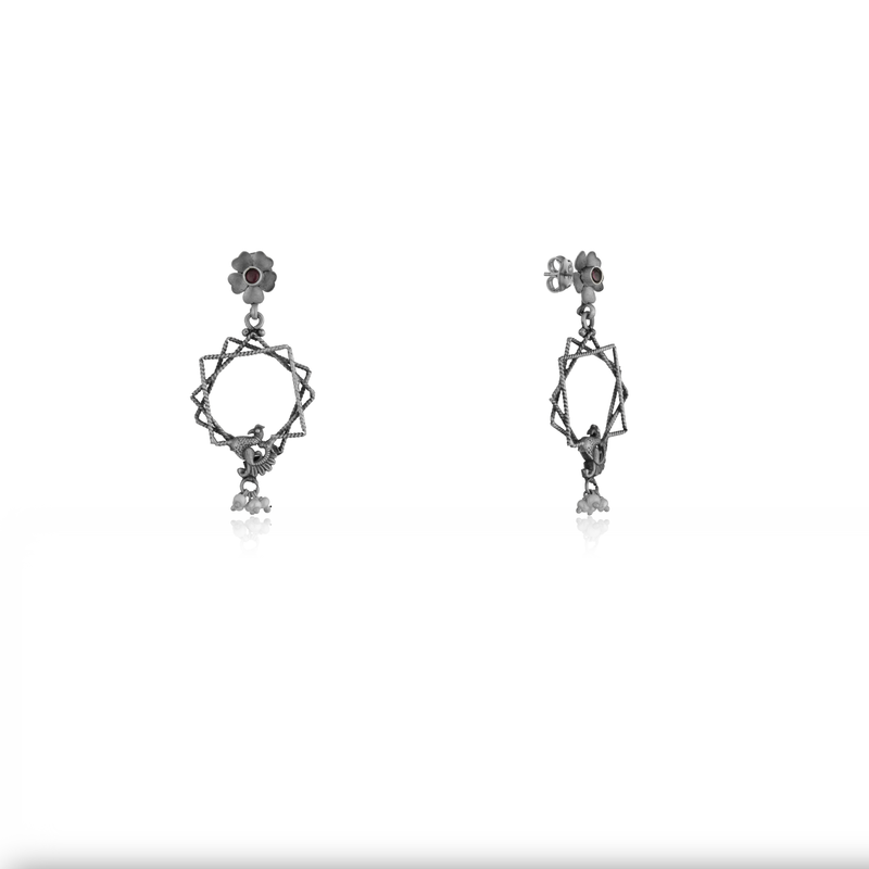 925 Silver Trigo Tribal Earrings