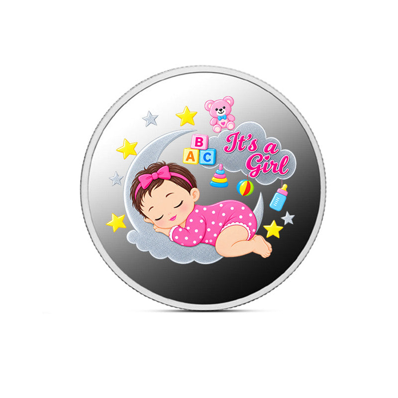 New Born It's a Girl 999 Pure Silver Coin With Gift Box
