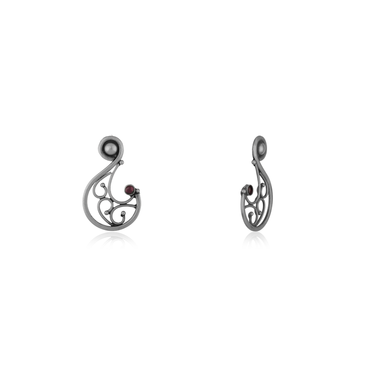 925 Silver Swirl Earrings - Modern & Chic