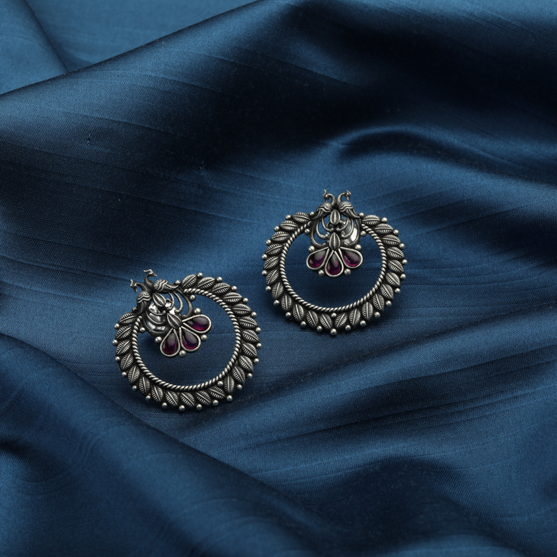 925 Silver Peacock Earrings