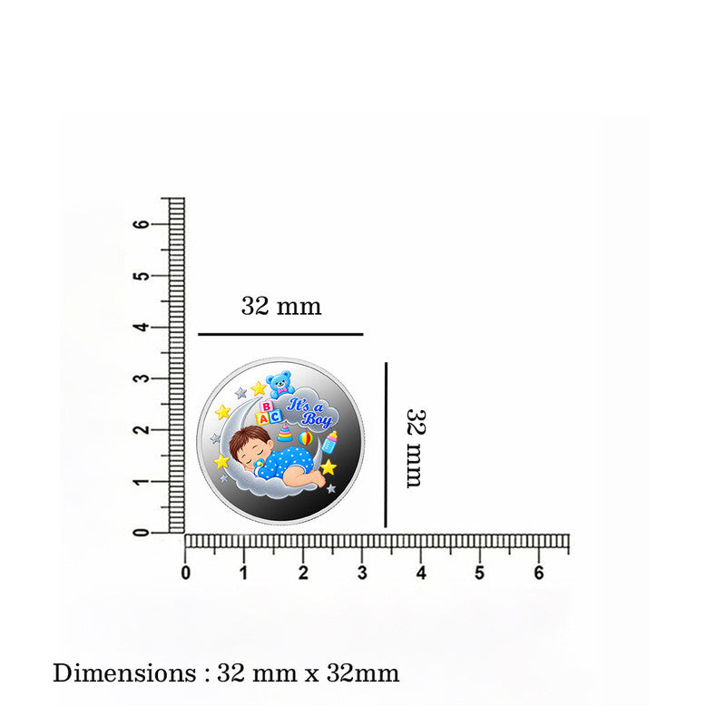New Born It's a Boy 999 Pure Silver Coin With Gift Box