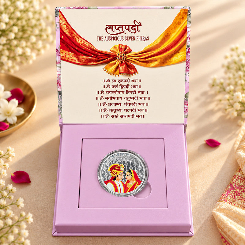 Wedding Anniversary 999 Pure Silver Coin With Gift Box