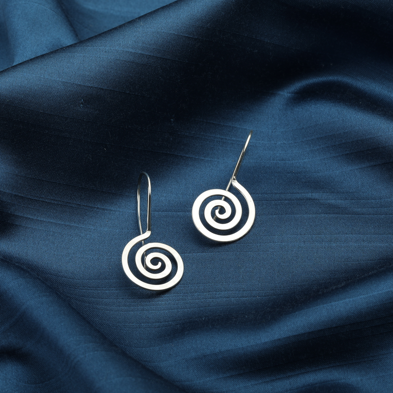 925 Silver Spiral Earrings