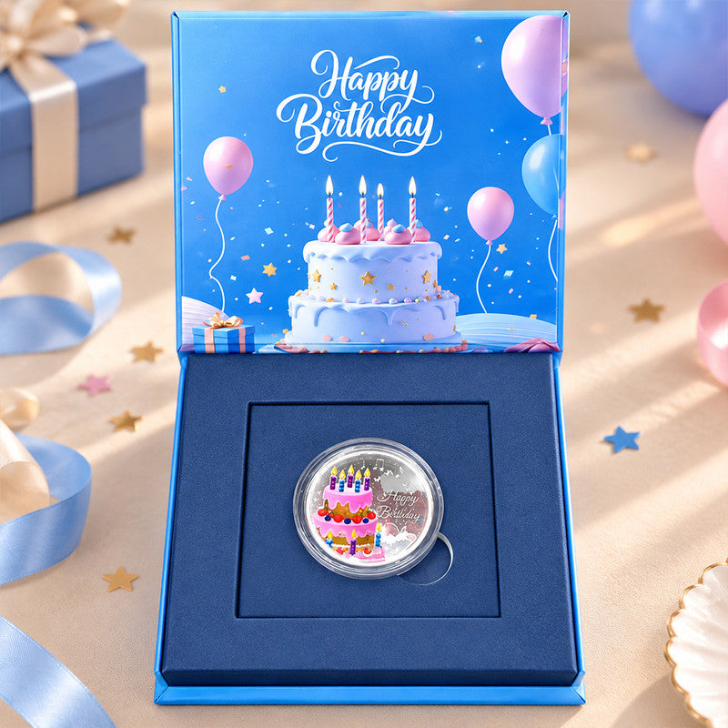 Happy Birthday 999 Pure Silver Coin With Gift Box