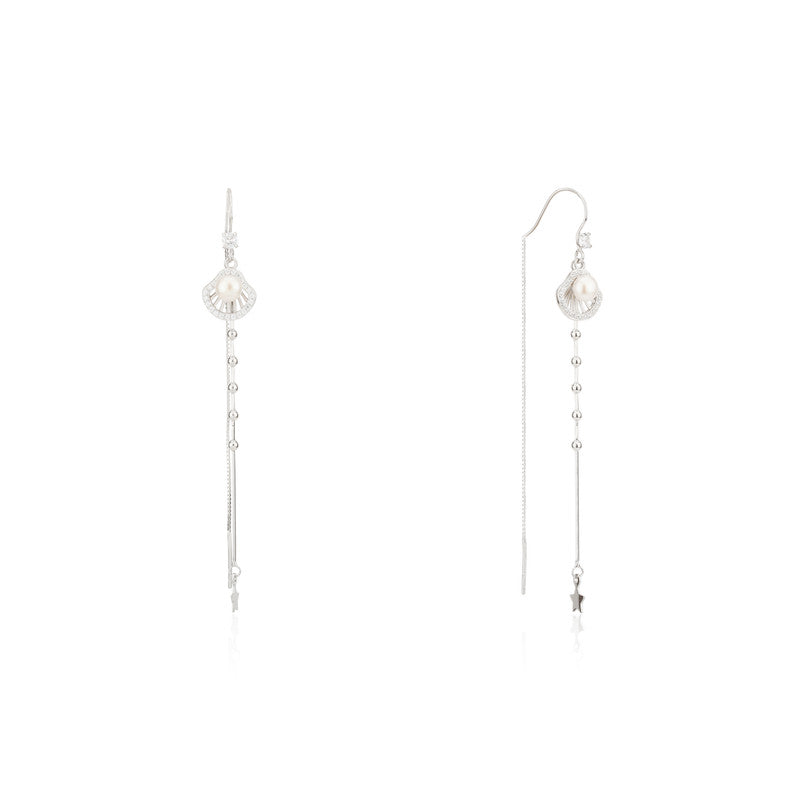 925 Silver Needle Thread Earrings