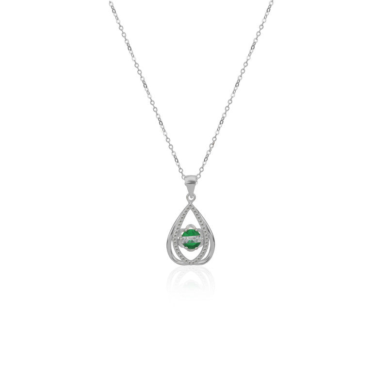 925 Silver Emerald Pendant