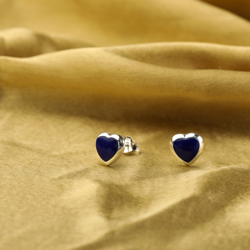 925 Silver Heart Stud Earrings