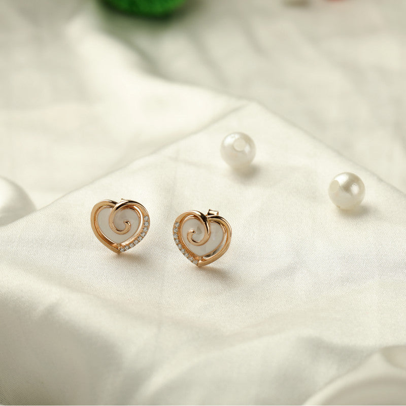 925 Silver Crazy Heart Earrings