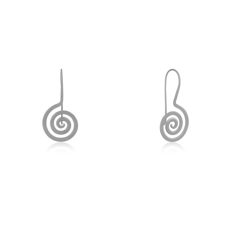 925 Silver Spiral Earrings