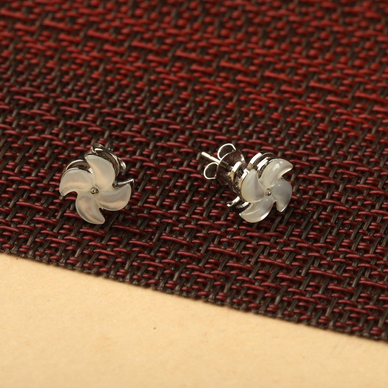 925 Silver Spinning Fan Earrings