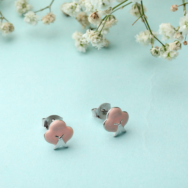 Pink Tree Earrings for Kids