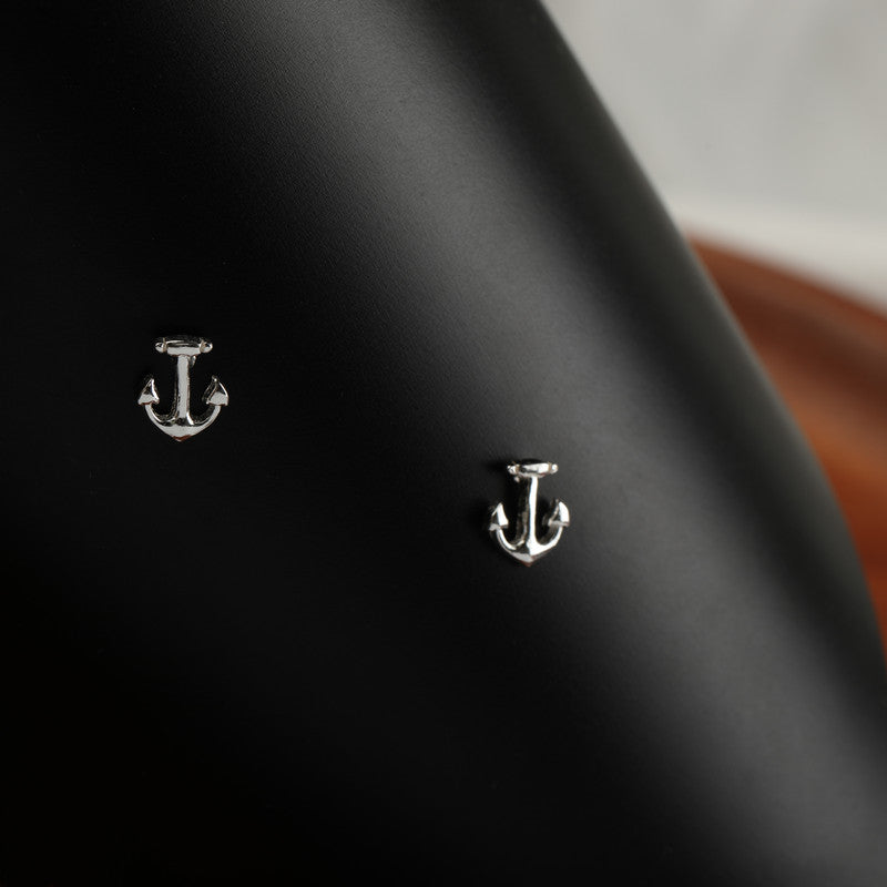 925 Silver Anchor Earrings