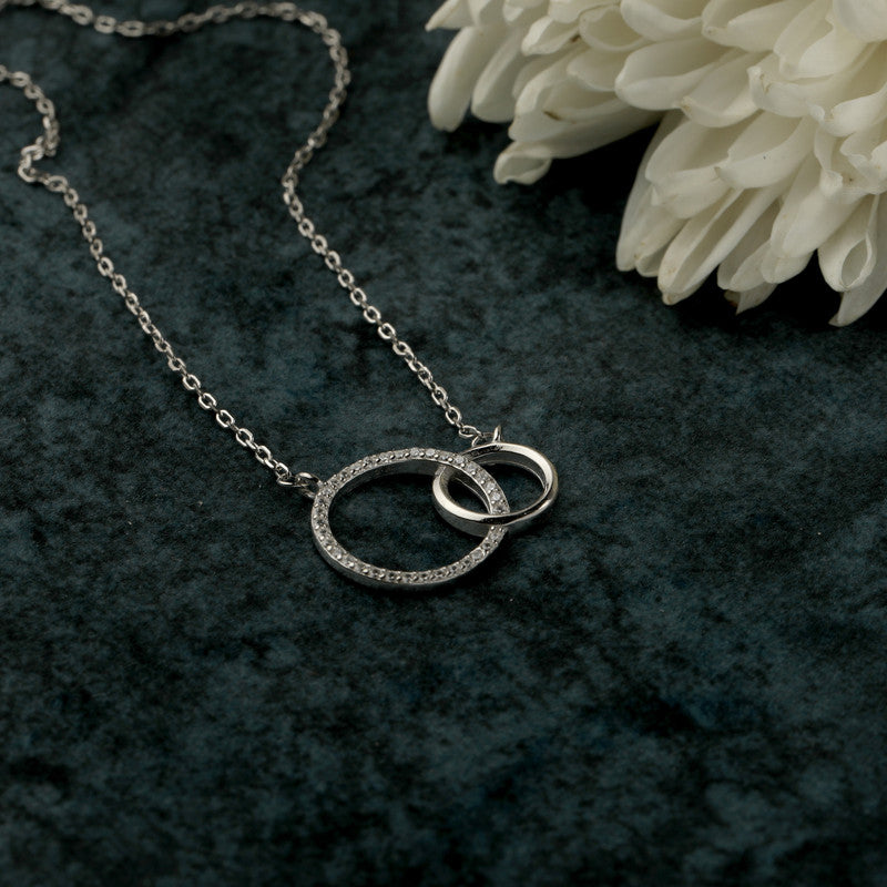 925 Silver Double Ring Pendant