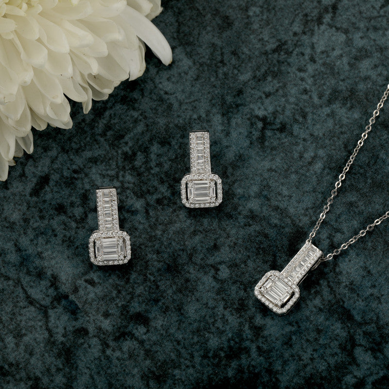 925 Silver Bottle Pendant Set