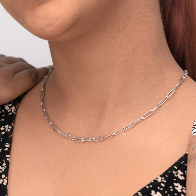 925 Silver Curved Link Chain