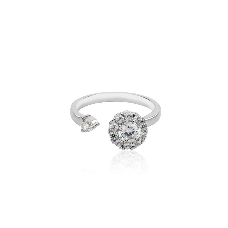 925 Silver Spinning Floral Ring