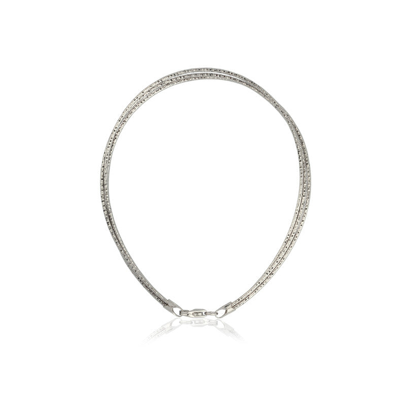 Layered 925 Silver Anklet