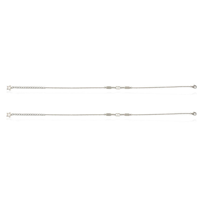 Trendy 925 Silver Anklet