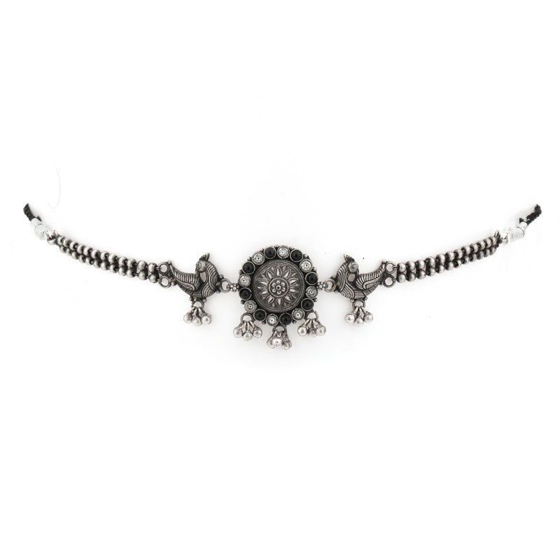 925 Oxidised Silver Duck Layered Necklace