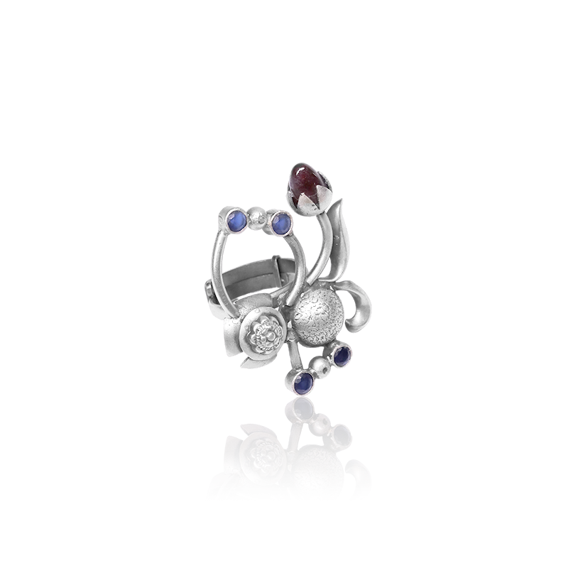 925 Oxidised Classy Ring – Elegant Silver Ring for Diwali, Navratri & Festive Occasions