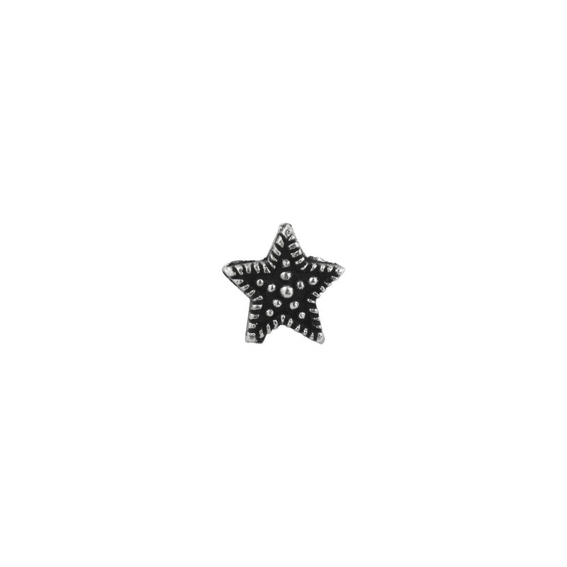 Close-up of 925 Oxidised Star Nose Pin – traditional silver nose jewellery for festivals