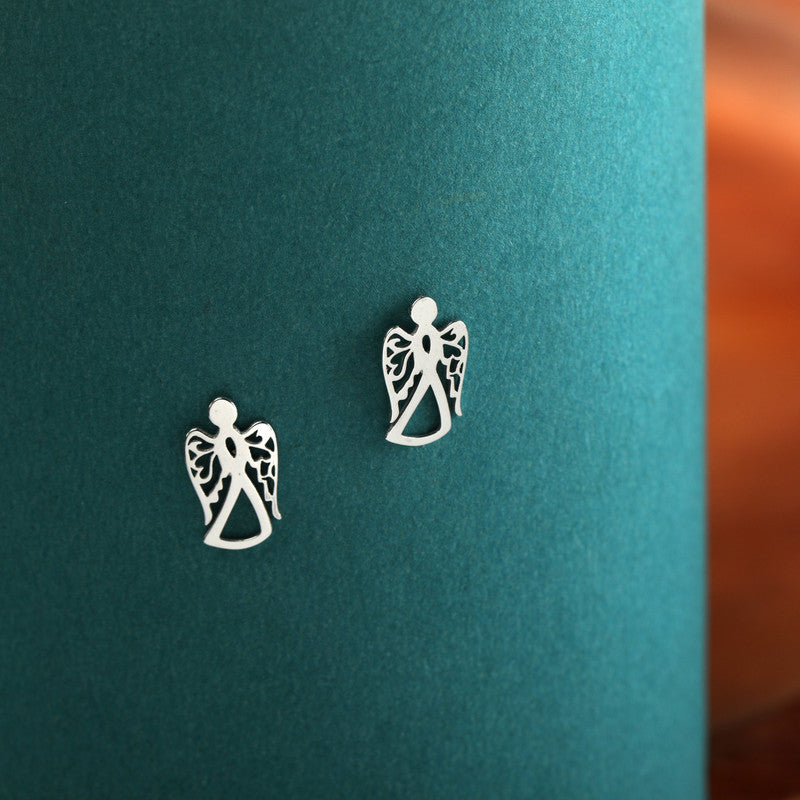 925 Silver Angel Wing Earrings – trendy festive jewelry for Diwali, Bhai Dooj, and Karwa Chauth gifting.