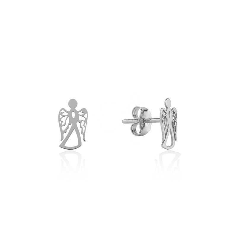 925 Silver Angel Wing Earrings close-up – stylish festive jewelry for women, ideal Diwali and wedding gift.