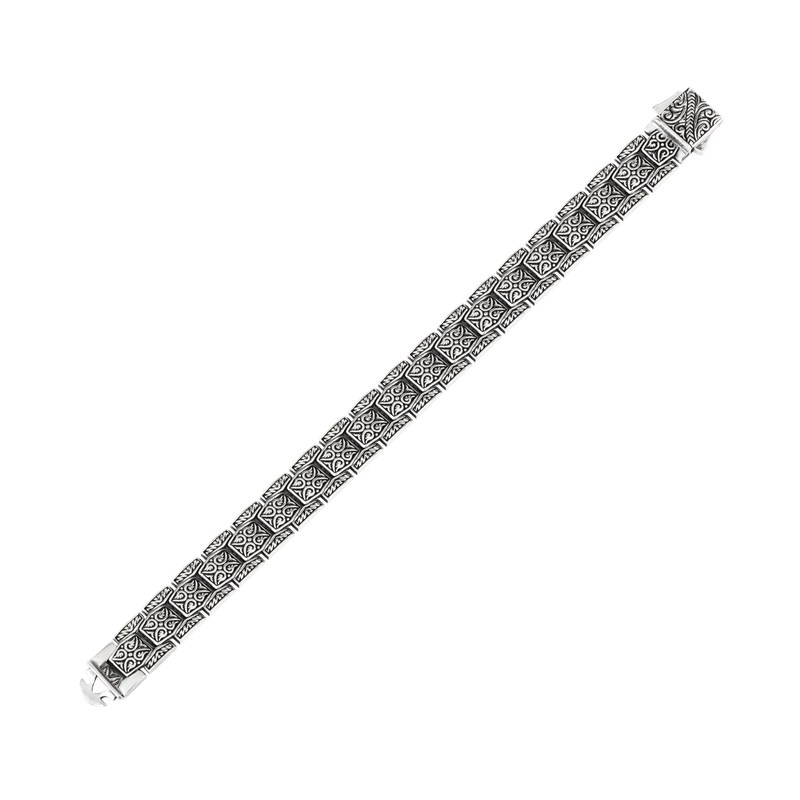 Adjustable 925 Silver Dennis Strip Bracelet with Secure Silver Closure