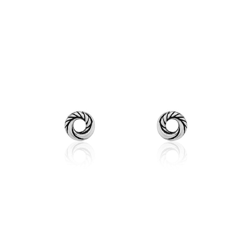925 Silver Donut Earrings for women – elegant festive jewelry gift for Diwali, Karwa Chauth, and weddings.